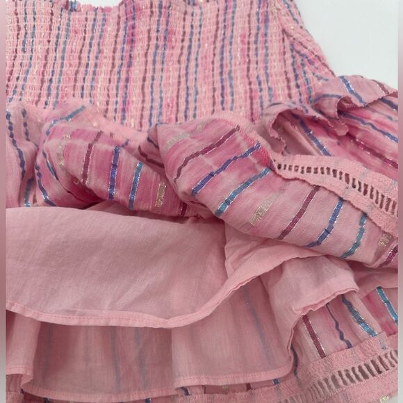 Saylor Magdalena Pink Metallic Stripe Skirt Size XS - Picture 5 of 7